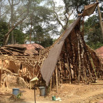 The roof is replaced and rebuilt by Ajanaku Olawale, Lamidi Fataii and Rabiu Abesu.