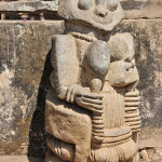 In the garden and the house are large stone sculptures of the late Buraimoh Gbadamosi.